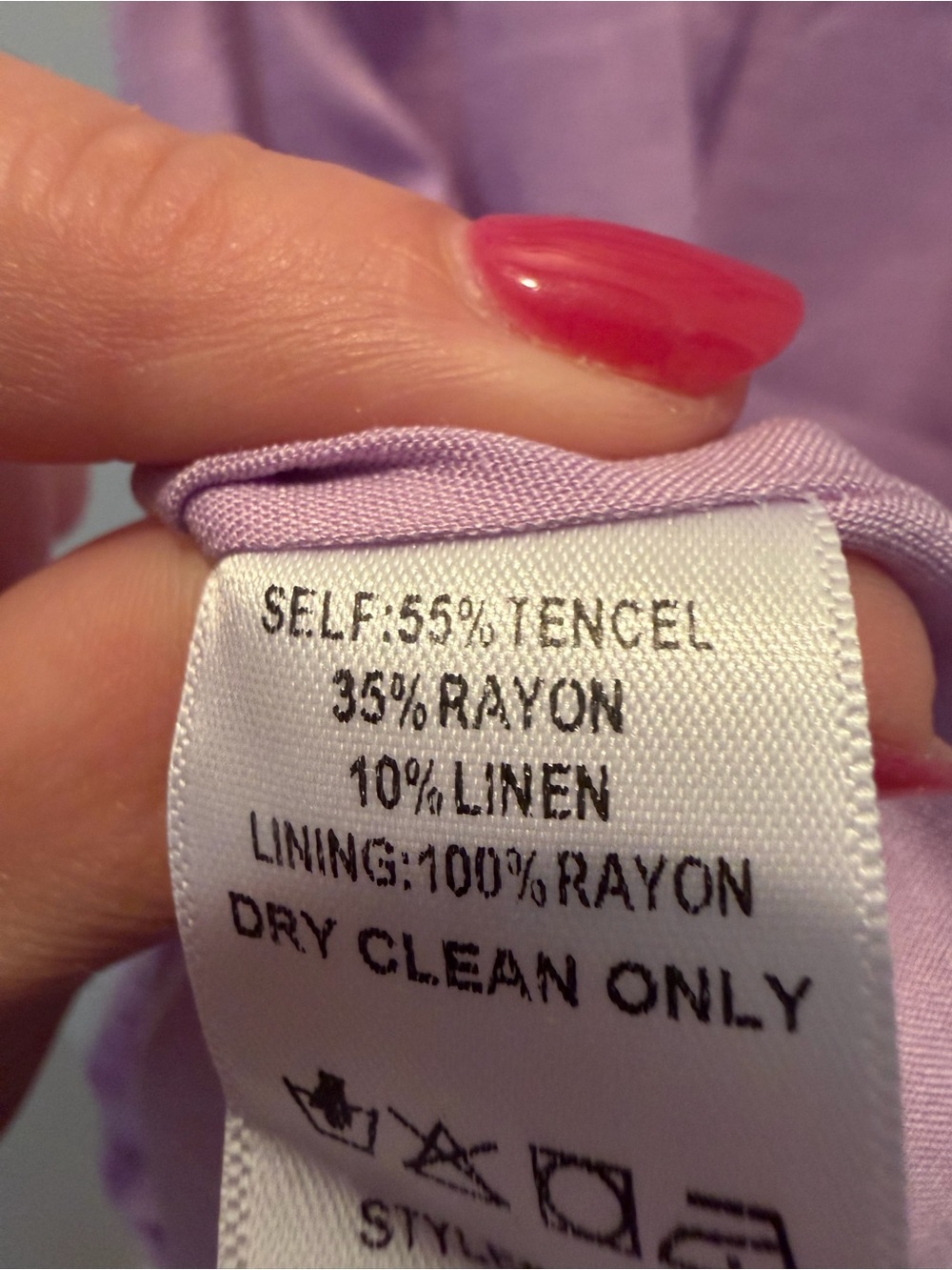 J. Marie Square-Neck Lilac Embroidered Mini Linen Blend Dress - Picture 9 of 9